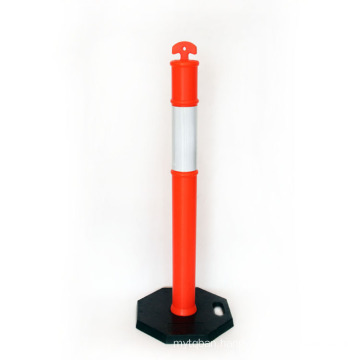 Highly Visible Road Safety Flexible Traffic Barrier Soft Delineator Warning Post, T Top Style Warming Post